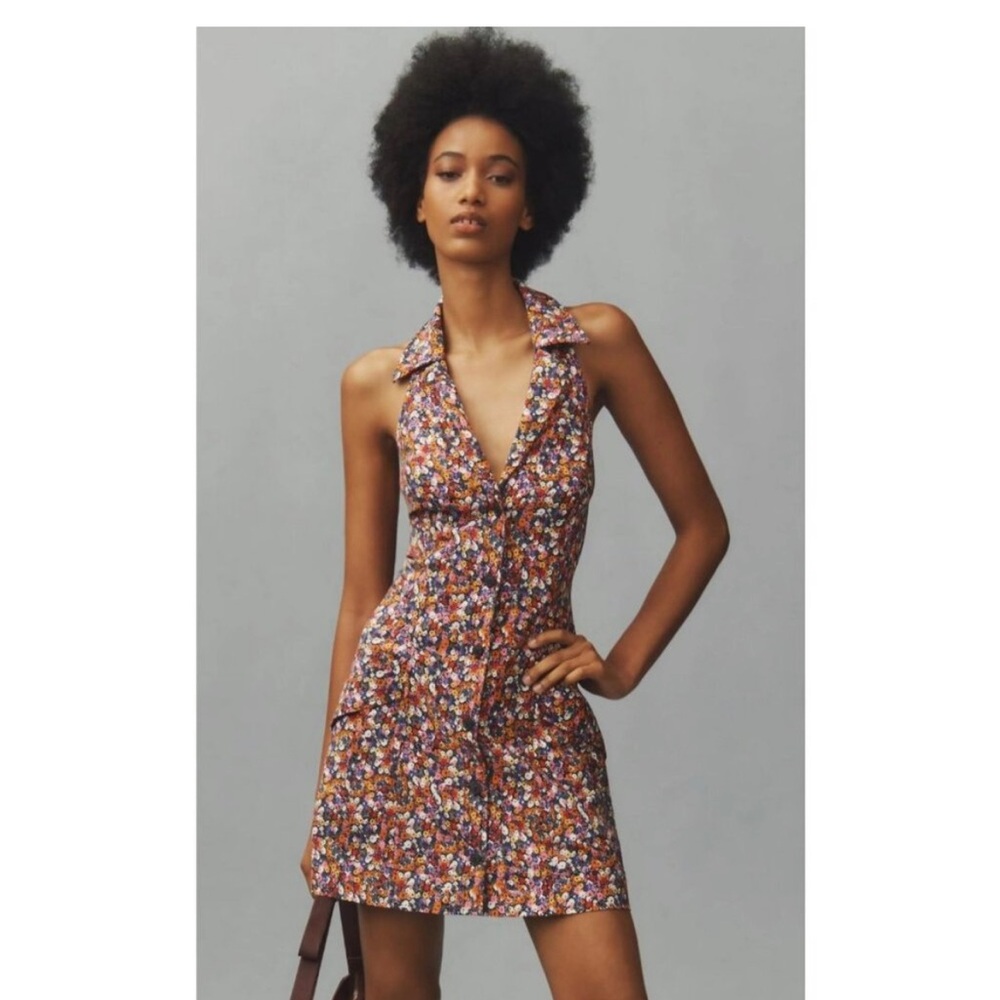 NWT Maeve Amelia Halter Sundress Mini
